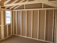 10x12 Peak Style Storage Shed Interior