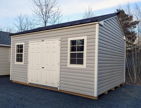 Exterior 12x16 Vinyl Siding Peak Shed For Sale